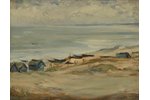 Антонов Сергей (1884-1956), Пляж Меллужи, ~1959 г., холст, картон, масло, 48 x 61.5 см...